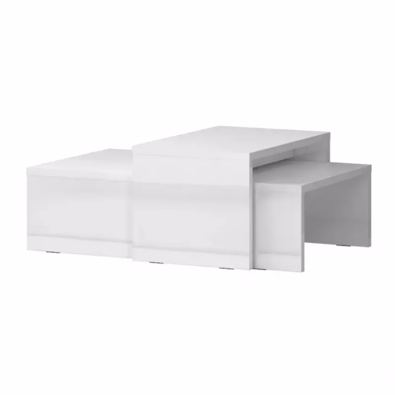 Konferenčný stolík Piano SET2-70/KA/70 lakované crystal white