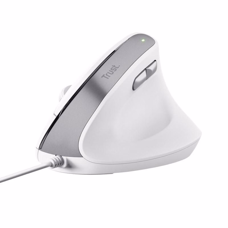 TRUST myš Bayo II Ergonomická vertikálna myš, USB, biela
