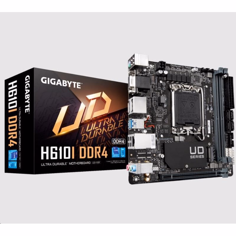 GIGABYTE MB Sc LGA1700 H610 DDR4, Intel H610, 2xDDR4, 2xDP, 1xHDMI, 1xVGA, mini-ITX