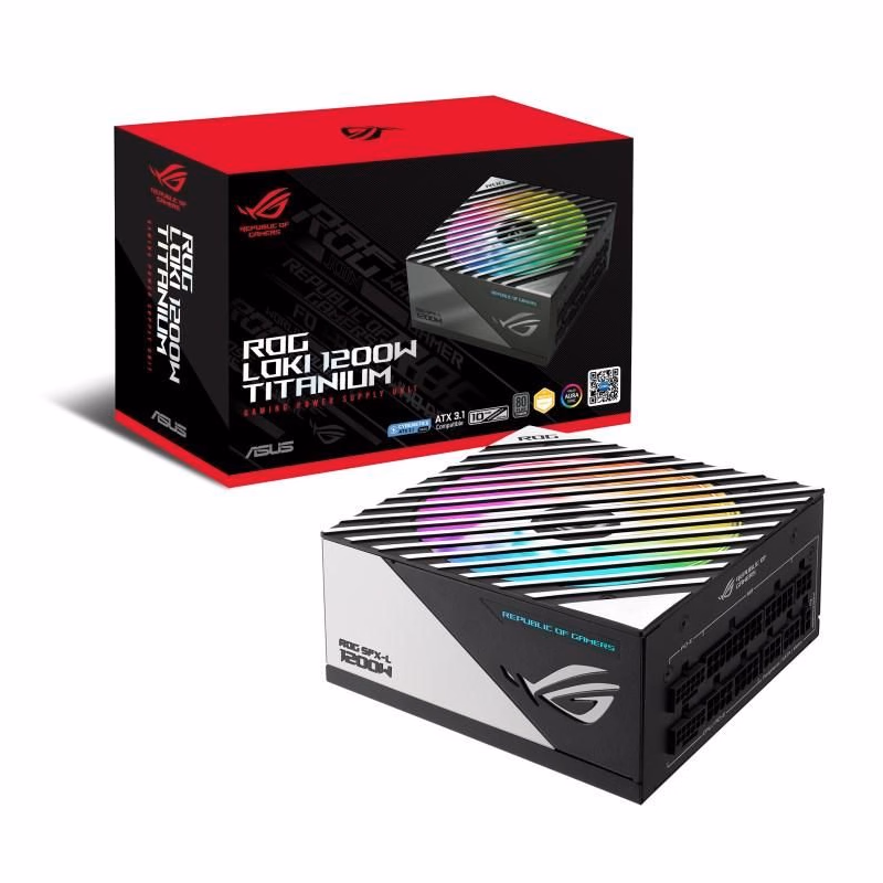ASUS zdroj 1200W ROG LOKI SFX-L GAMING, 120 mm, Plne Modulárny, 80+ Titanium, ARGB, SFX-L