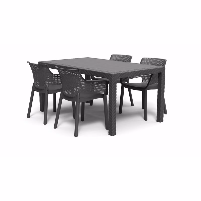 Elvisia Záhradný set FRAYA 4 + 1 | grafit