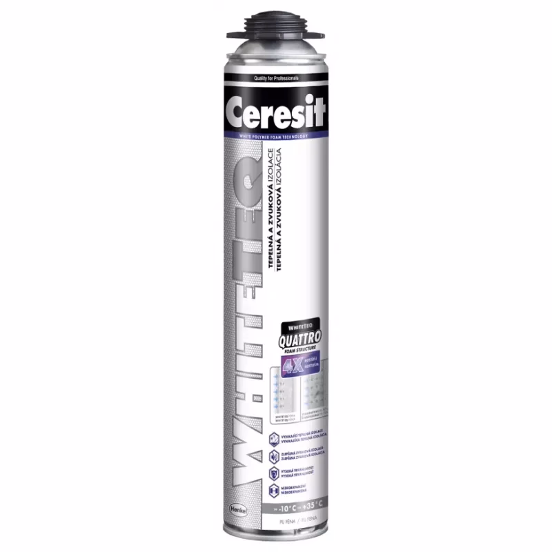 Ceresit WHITE TEQ unikátna pištoľová pena 750 ml