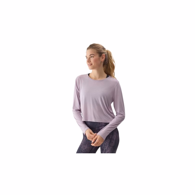 Dámske tréningové tričko s dlhým rukávom 4F LONGSLEEVE-WSS24TLONF250-52S-LIGHT VIOLET