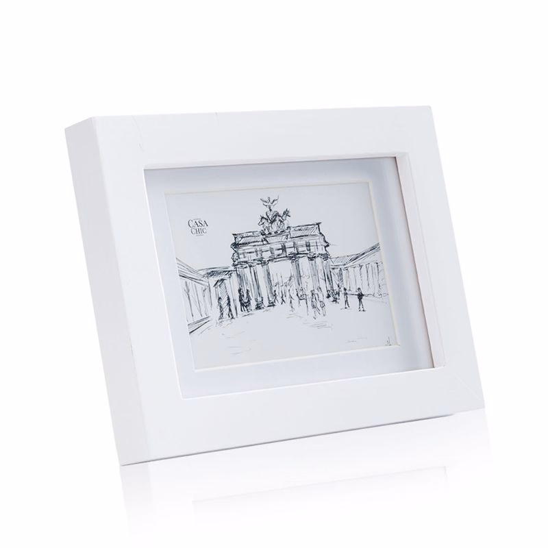 Casa Chic Everton, rám na obrázky, obdĺžnikový, fotky 14 x 9 cm, pasparta, sklo