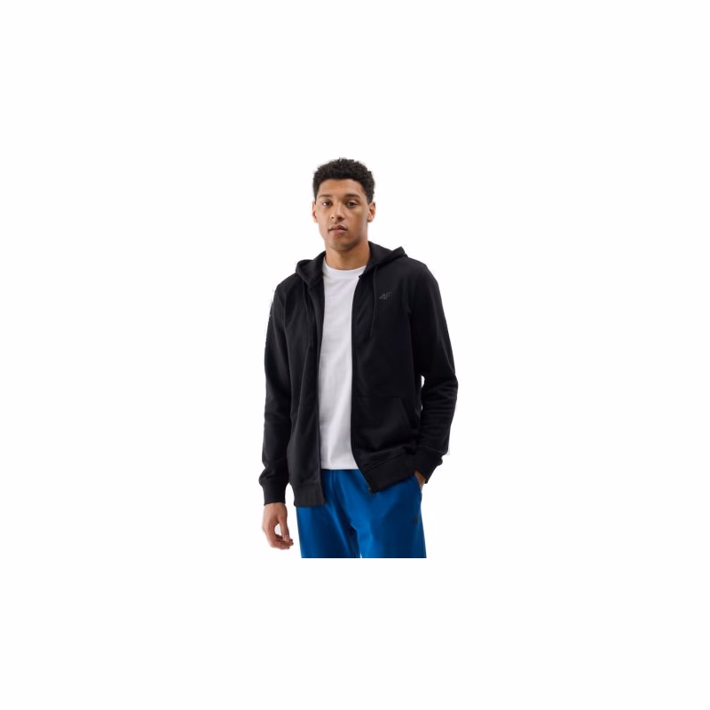 Pánska mikina so zipsom 4F SWEATSHIRT-WMM00TSWSM1768-20S-DEEP BLACK
