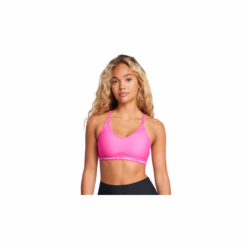 Dámska tréningová športová podprsenka UNDER ARMOUR UA Crossback Low Bra-PNK