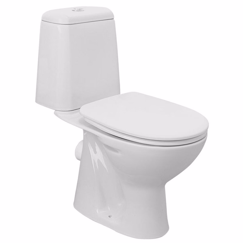 AQUALINE - RIGA WC kombi, dvojtlačítko 3/6, zadný odpad, splachovací mechanizmus, biela RG601