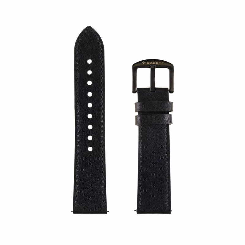 Garett univerzálny remienok 22 mm, čierny kožený