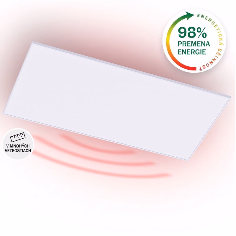 Klarstein Wondersky, infračervený stropný ohrievač, 120 x 60 x 6,5 cm (Š x V x H), 700 W, IP44