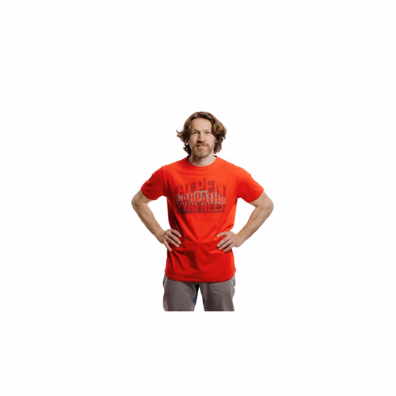 Pánske turistické tričko s krátkym rukávom EVERETT Tee ALKAPY red
