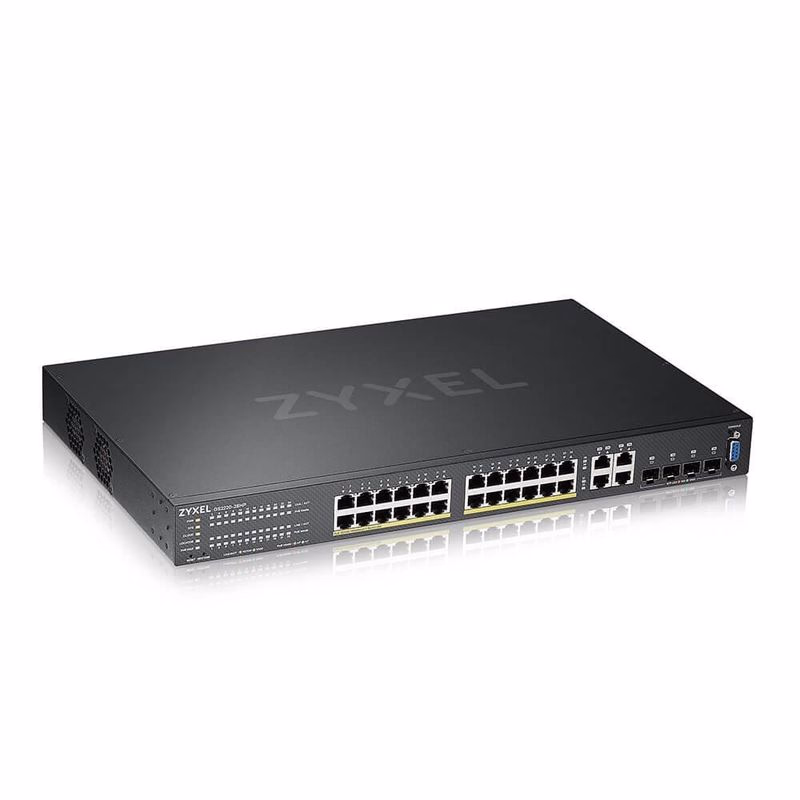 Zyxel GS2220-28HP,EU región,24-port GbE L2 PoE Switch with GbE Uplink (1 year NCC Pro pack license bundled)