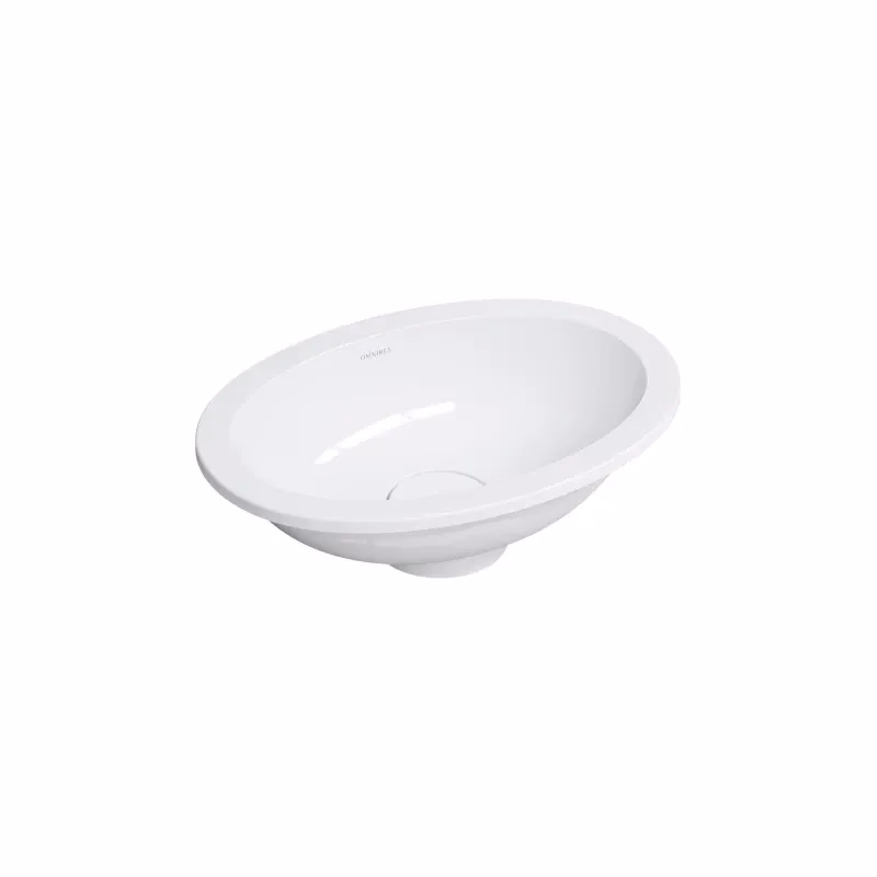 OMNIRES - SHELL M+ umývadlo zapustené do dosky, 38 x 25 cm, lesklá biela SHELL380UPBP