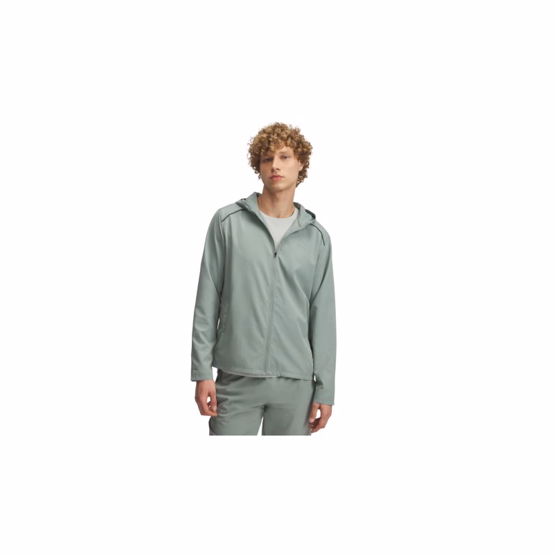 Pánska bežecká bunda UNDER ARMOUR UA Launch Hooded Jacket-GRN