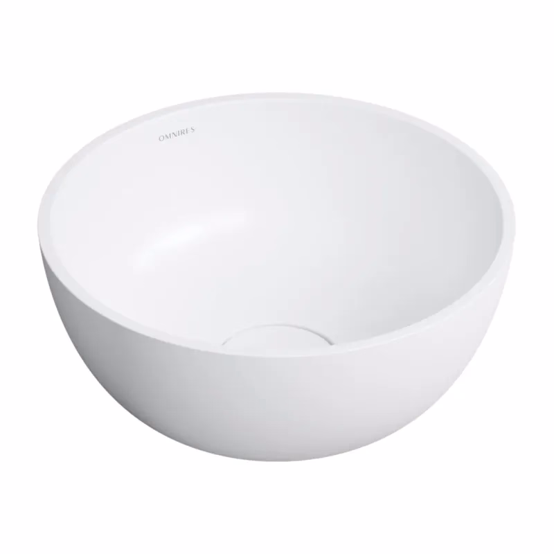 OMNIRES - SHELL M+ umývadlo na dosku, O35 cm, biela mat SHELL350UNBM
