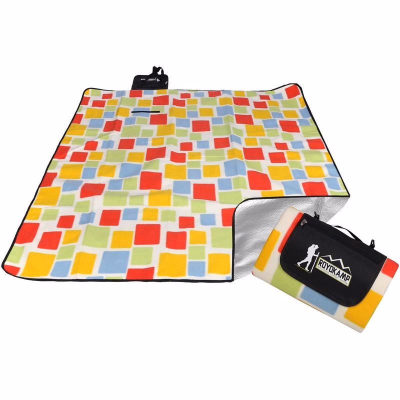 Pikniková deka 170x150 cm s ALU poťahom, štvorce