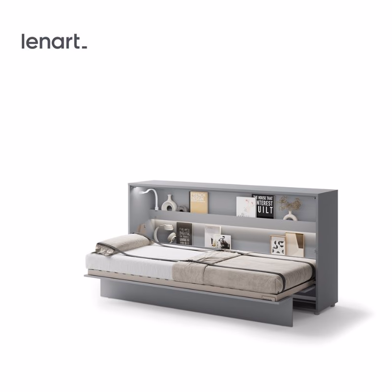 Dig-net nábytok Sklápacia posteľ Lenart BED CONCEPT BC-06 sivá | 90 x 200 cm