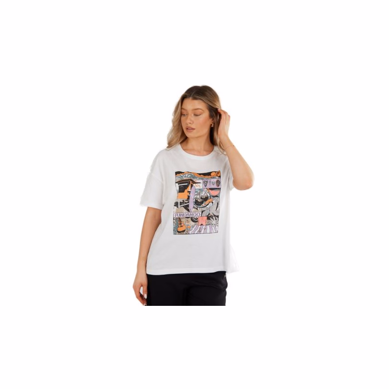 Dámske tričko s krátkym rukávom FUNDANGO Nissa T-shirt-100-white