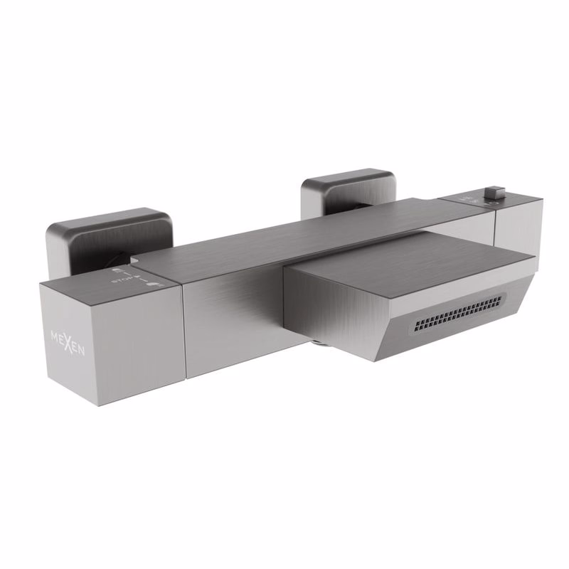 MEXEN - Termostatická vaňová batéria Cube, grafit 77360-66