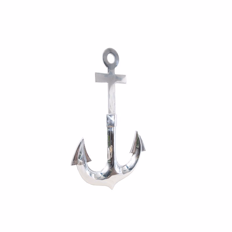 Anchor dekorácia na stenu strieborná 70 cm
