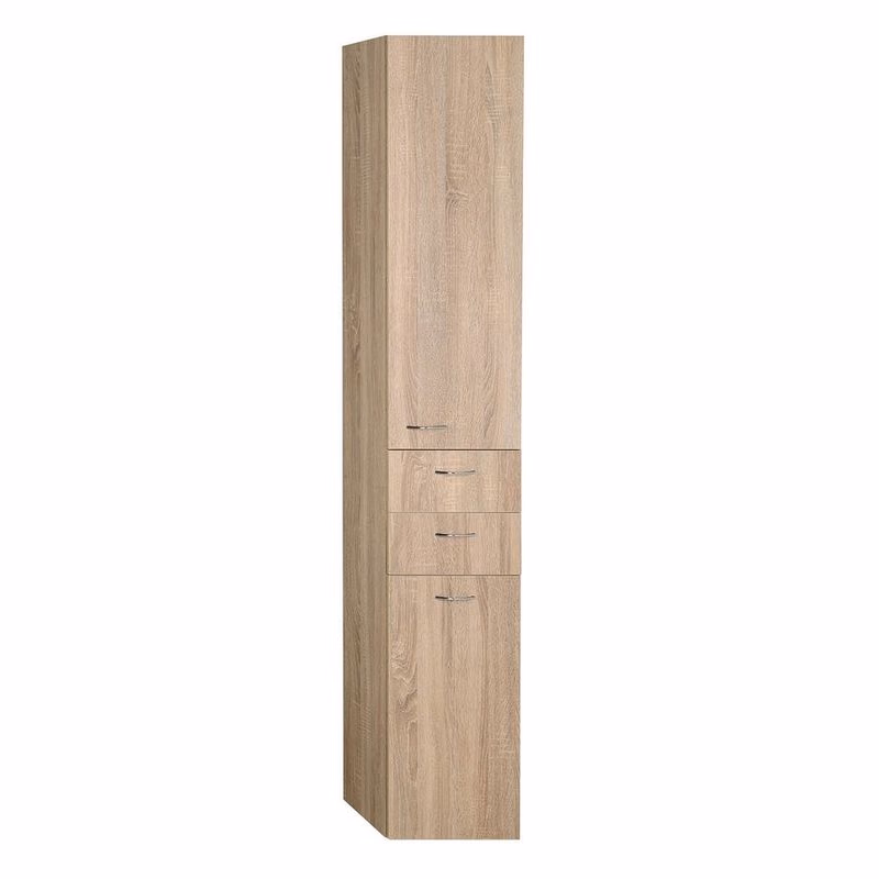 AQUALINE - ZOJA/KERAMIA FRESH skrinka vysoká s košom 35x184x29cm, ľavá, dub platin 51232