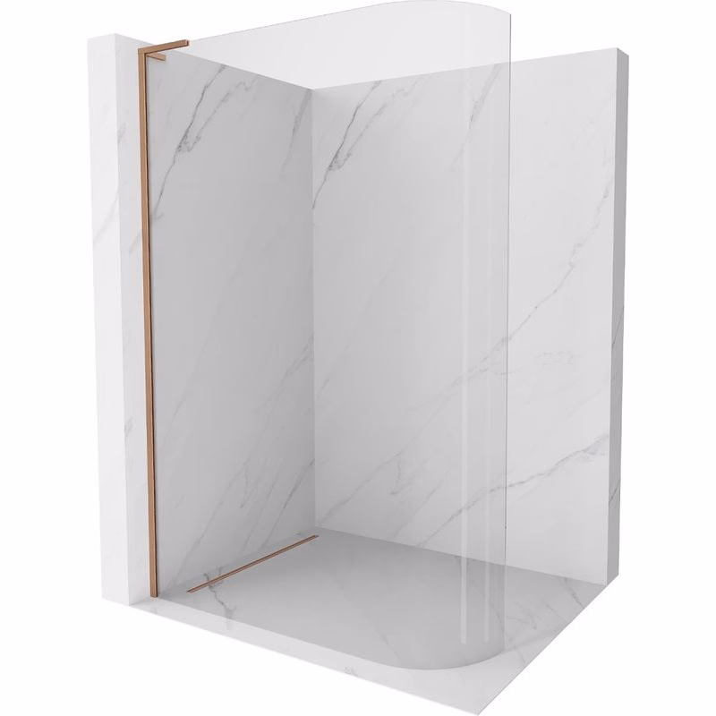 MEXEN/S - KiotoL Sprchová zástena WALK-IN 110 x 200, transparent, meď kartáčovaná 800-110-103-65-06