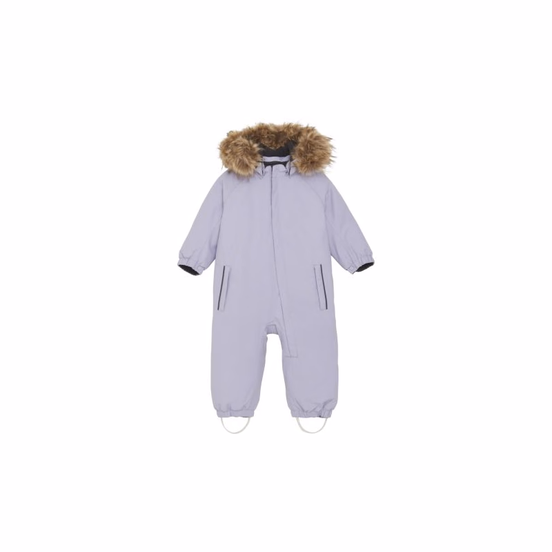 Dievčenský zimný overal COLOR KIDS Coverall W. Fake Fur-741590.6053-Languid Lavender
