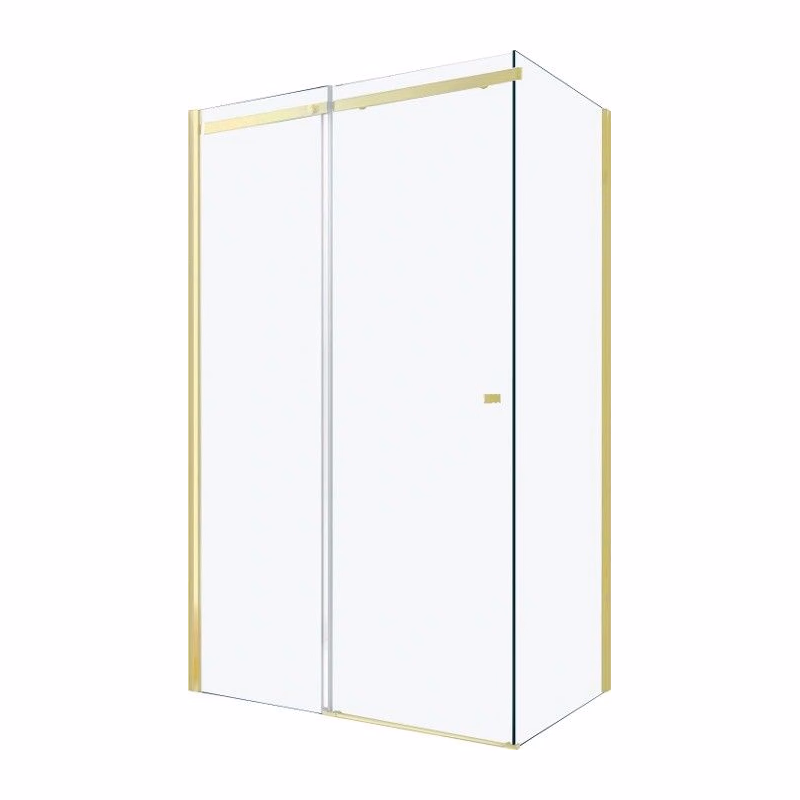 MEXEN/S - OMEGA sprchovací kút 100x80, transparent, zlatá 825-100-080-50-00