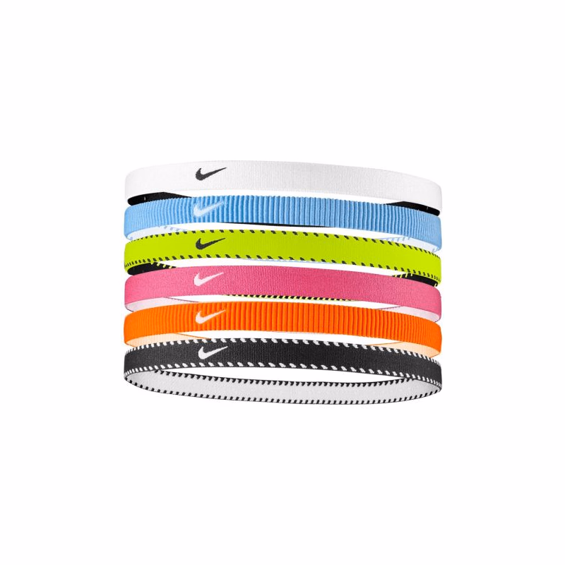 Čelenka NIKE FLEX CLASSIC HEADBANDS 6PK VOLT VIVID PINK WHITE