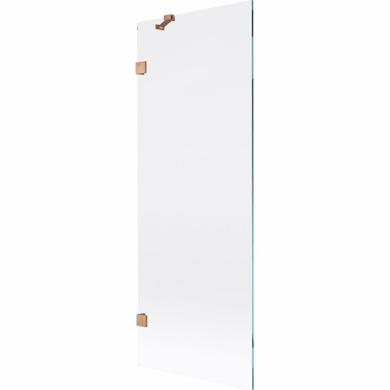 MEXEN/S - Lunar vaňová zástena FIX 70 x 150, transparent, meď kartáčovaná 897-070-000-65-00