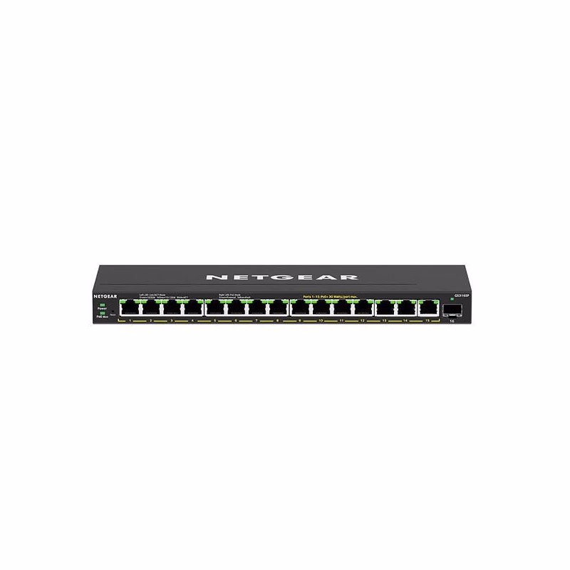 Netgear 16PT GE PLUS SWITCH, PoE+, SFP