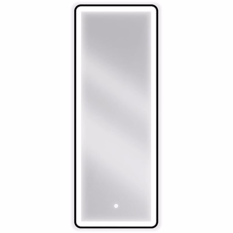 MEXEN - Coro zrkadlo s osvetlením 45 x 120, LED 6000K, čierny rám 9817-045-120-611-70