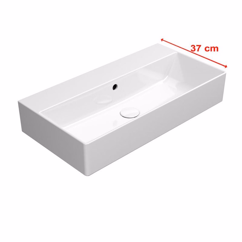GSI - KUBE X keramické umývadlo 70x37cm, bez otvoru, biela ExtraGlaze 9455011