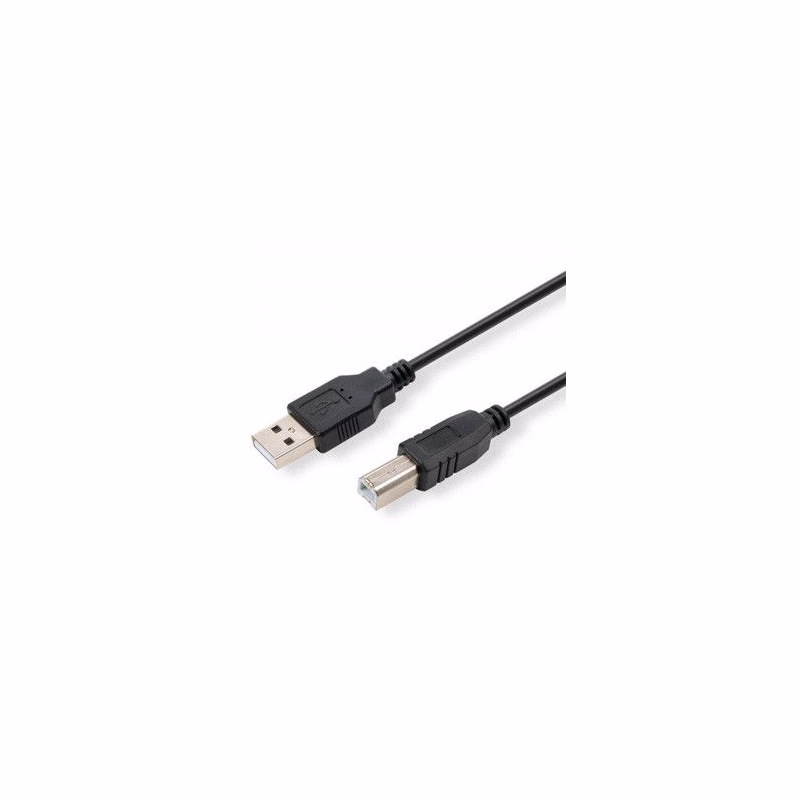 Logo USB kábel (2.0), USB A samec - USB B samec, 5m, čierny