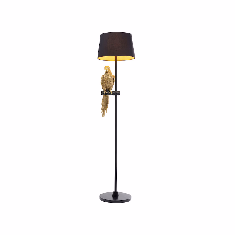 Animal Parrot stojaca lampa zlatá 176 cm