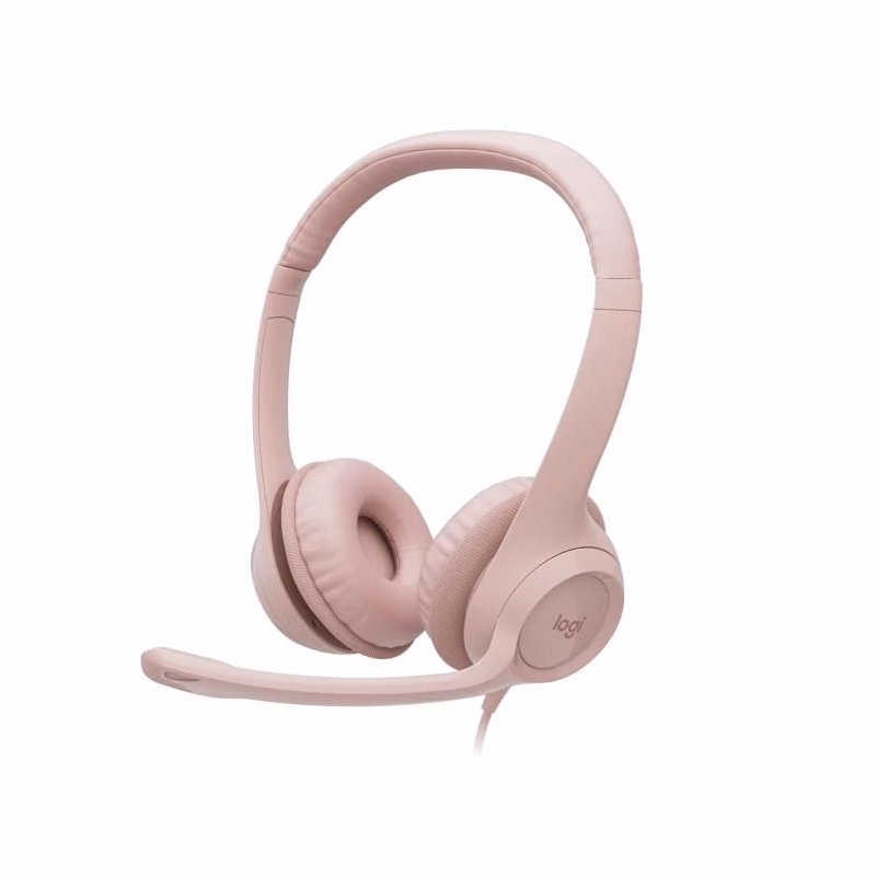 Náhl. sada Logitech Stereo USB Headset H390, ružová