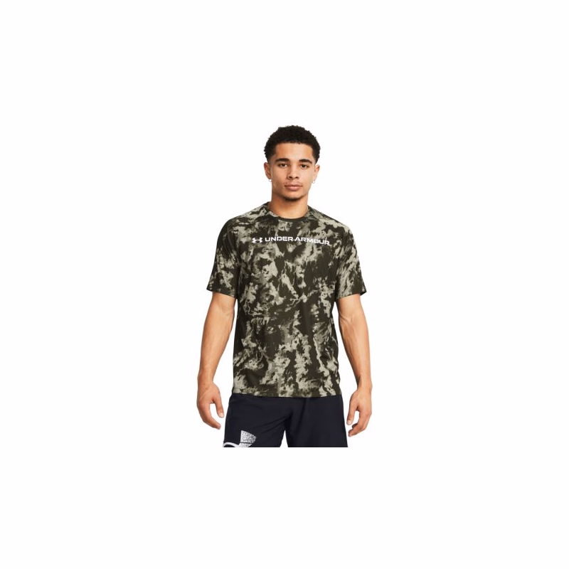 Pánske tréningové tričko s krátkym rukávom UNDER ARMOUR UA TECH ABC CAMO SS-GRN