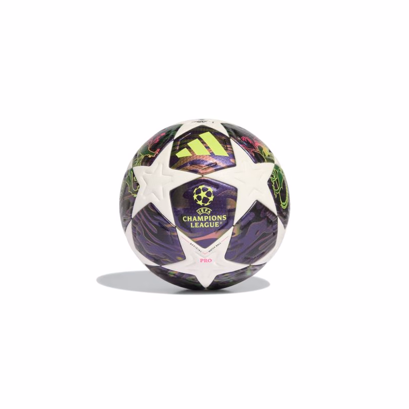 Futbalová lopta ADIDAS UCL PRO F DPURPL WHITE SYELLO
