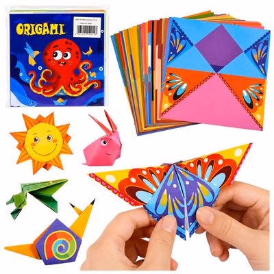 mamido Kreatívna sada origami 100 farebných listov
