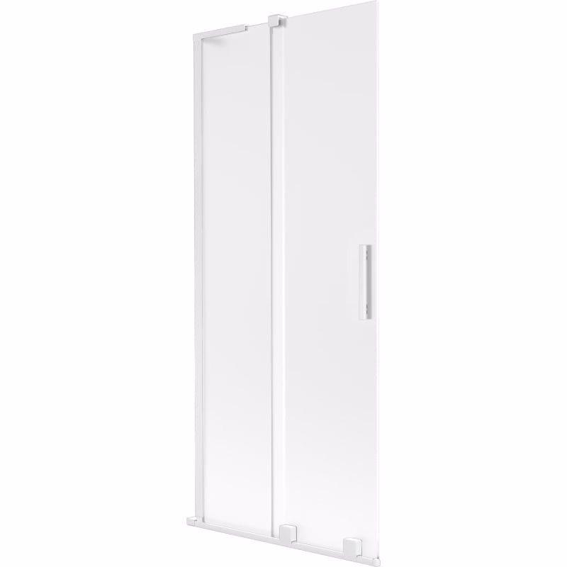 MEXEN/S - Velar L dvojkrídlová posuvná vaňová zástena 85 x 150, dekor, biela 896-085-003-31-20