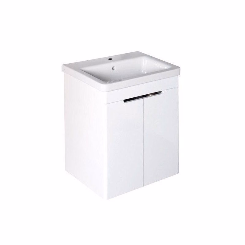 SAPHO - ELLA umývadlová skrinka 56,5x65x43cm s umývadlom CITY, 2x dvierka, biela (70065) EL065-3030-01