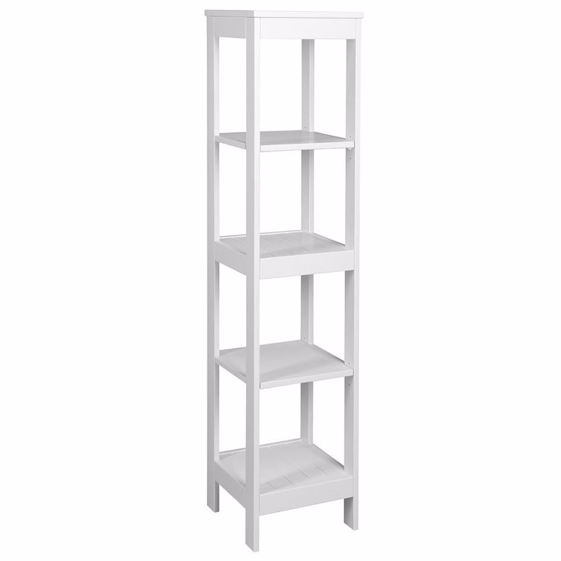 AQUALINE - ETIDE policový regál vysoký 36x152x36 cm, biela mat ET156