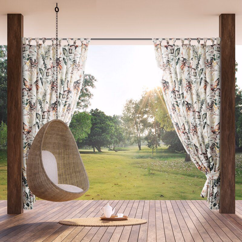 ArtFir Záves na terasu GARDEN 2 PU | biela/sivá 155 x 220 cm