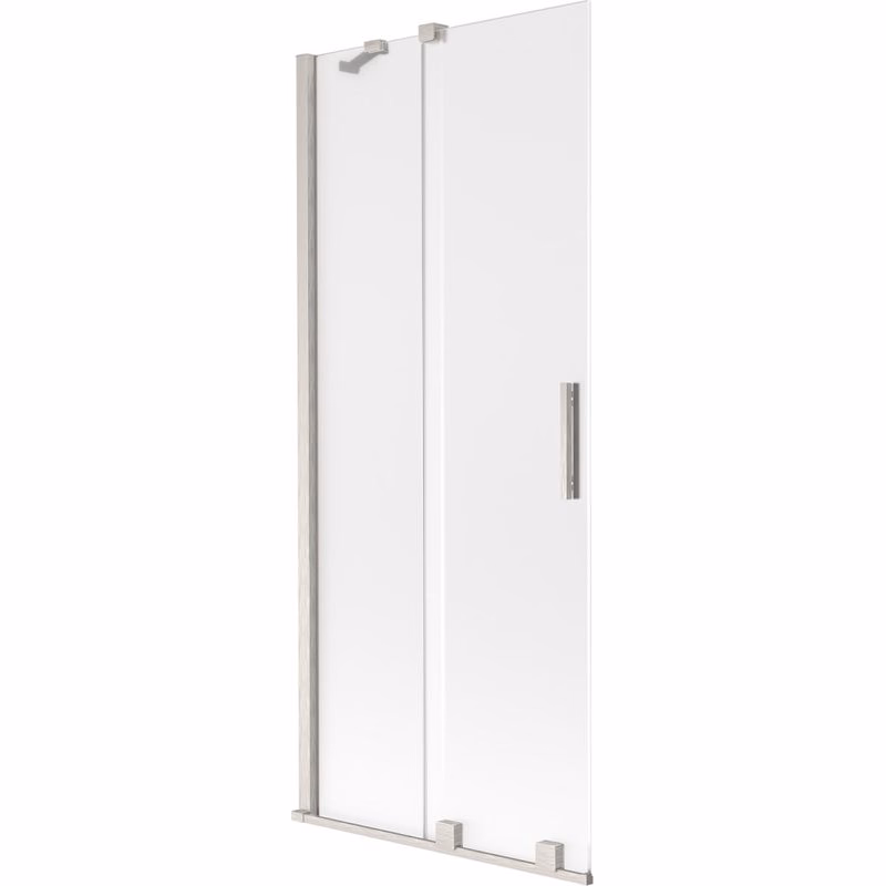 MEXEN/S - Velar dvojkrídlová posuvná vaňová zástena 80 x 150, dekor, nikel kartáčovaný 896-080-000-31-97