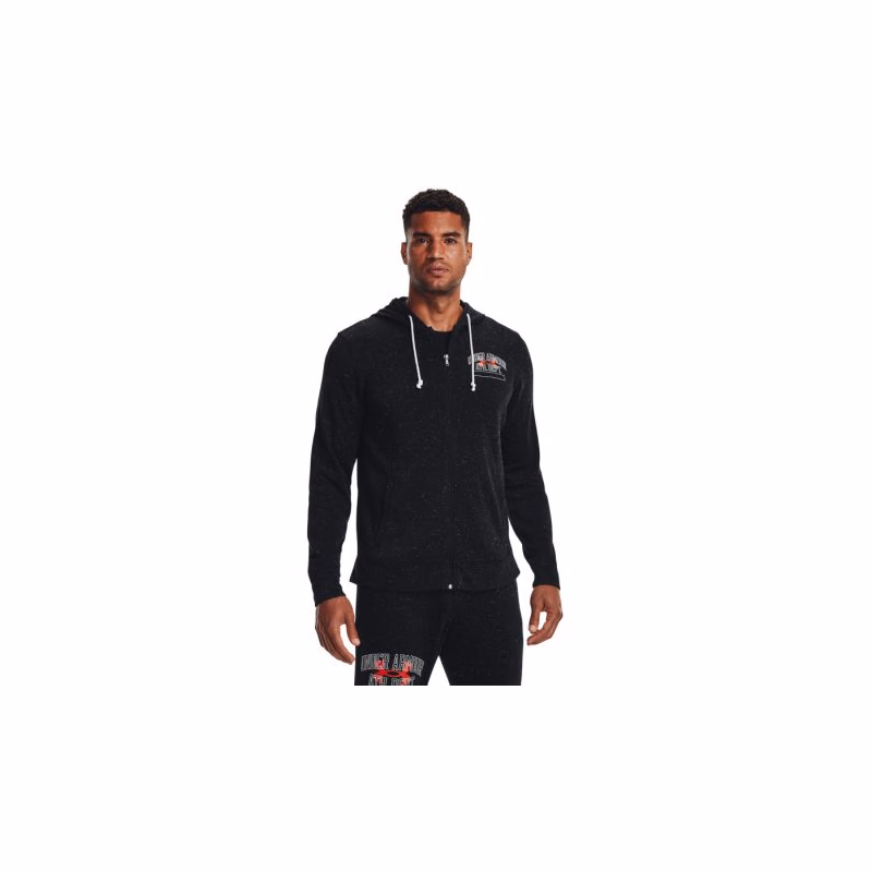 Pánska mikina s kapucňou UNDER ARMOUR UA Rival Try Athlc Dep FZ HD-BLK