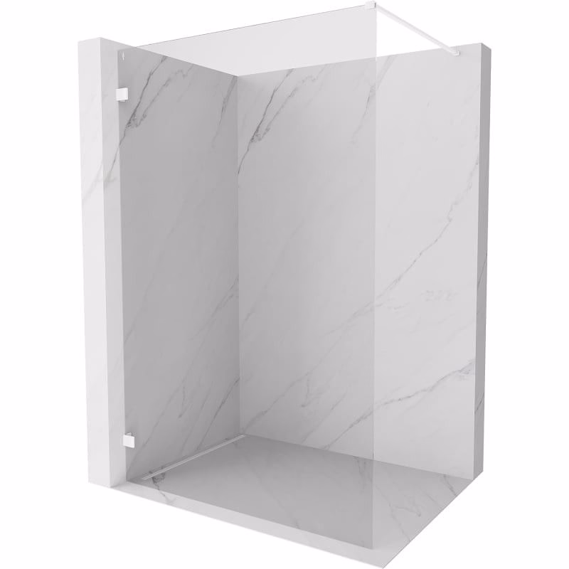 MEXEN/S - Lunar Sprchová zástena WALK-IN ľavá 50 x 200, transparent 8 mm, biela 830-050-000-20-00-L
