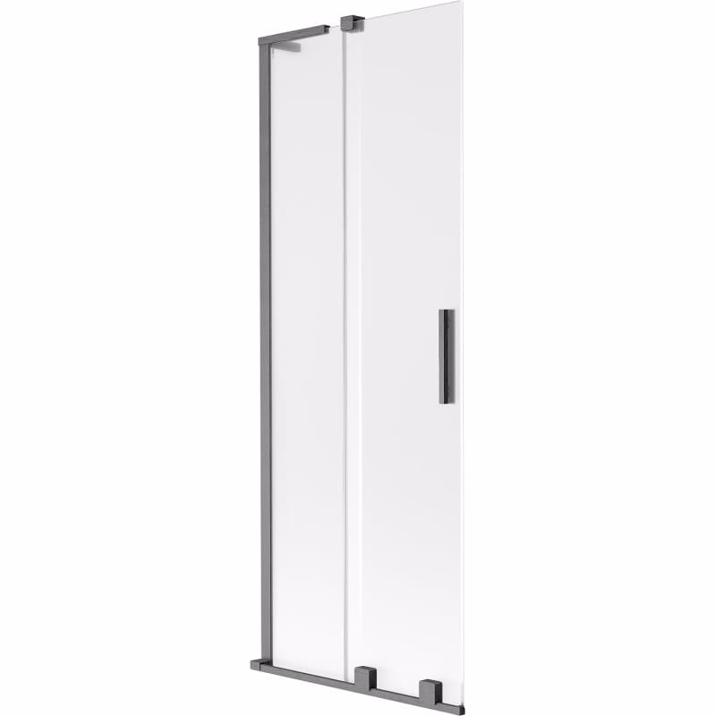 MEXEN/S - Velar L dvojkrídlová posuvná vaňová zástena 70 x 150, dekor, grafit kartáčovaná 896-070-003-31-66