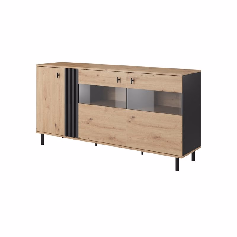 ArtLas Komoda MALIA 3D | s LED osvetlením
