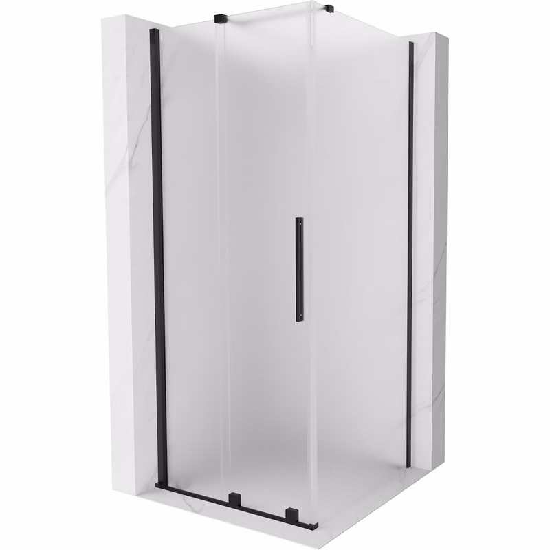 MEXEN/S - Velár sprchovací kút, posuvné dvere 120 x 120, dekor, čierna 871-120-120-31-70