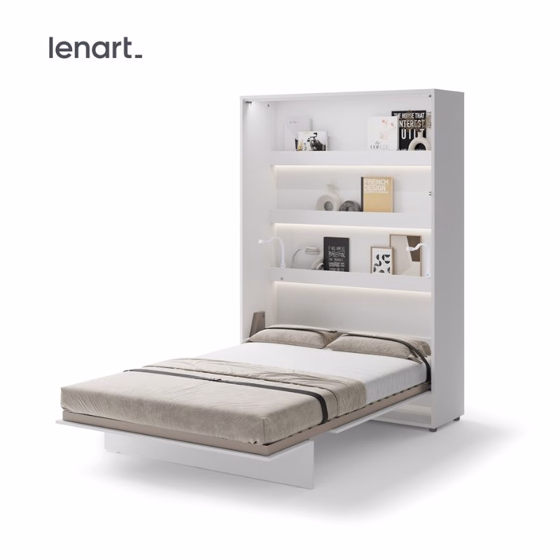 Dig-net nábytok Sklápacia posteľ Lenart BED CONCEPT BC-01 biela | 140 x 200 cm