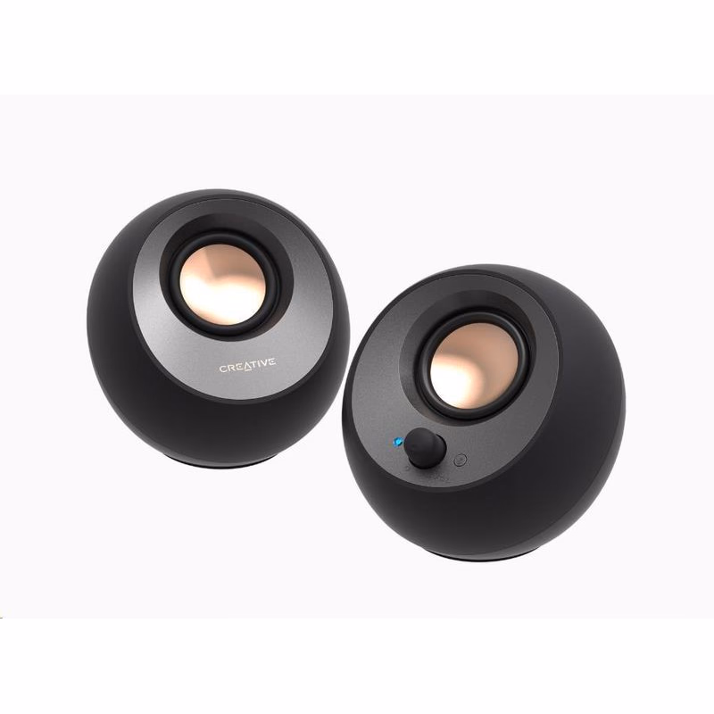 Creative PEBBLE V3, stolný 2.0 reproduktory s USB-C a Bluetooth 5.0 - čierne